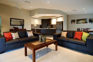 Living room — Houses Firm in Kerrisdale, QLD